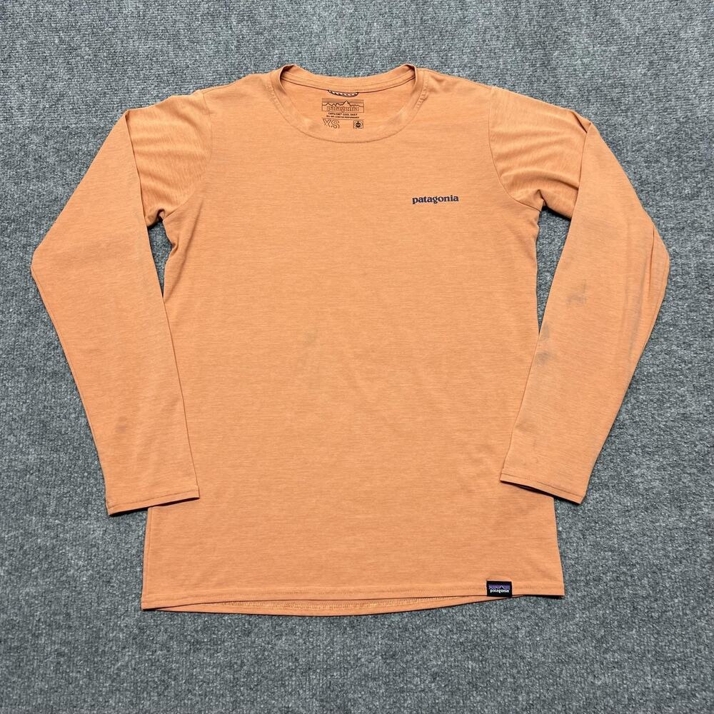 Patagonia Capilene Cool Daily Shirt Womens XS Orange Long Sleeve Hiking Tee Top